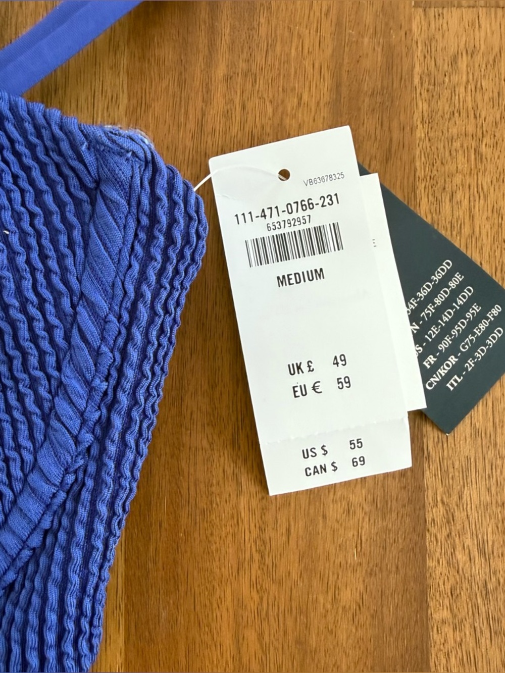 A&F Curve Love High Apex Underwire Bikini Top - NWT! - Picture 4 of 8